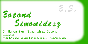 botond simonidesz business card